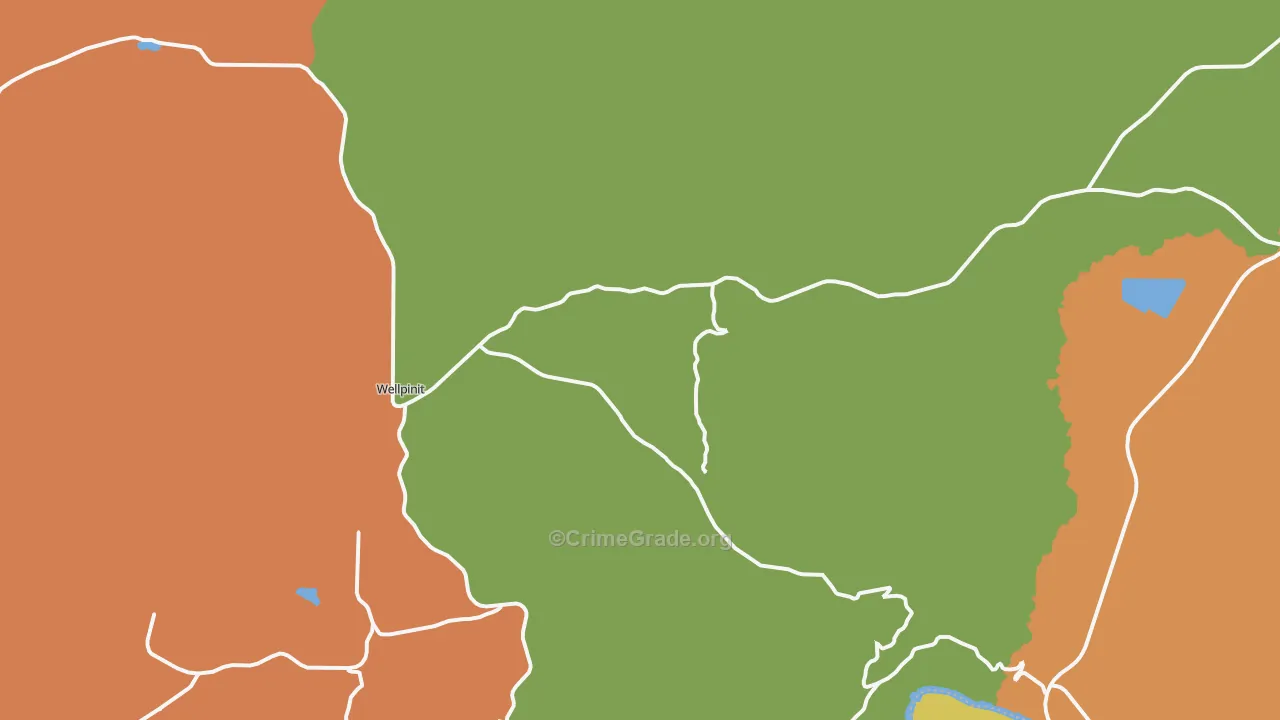 Wellpinit, WA Map of Burglary Rates