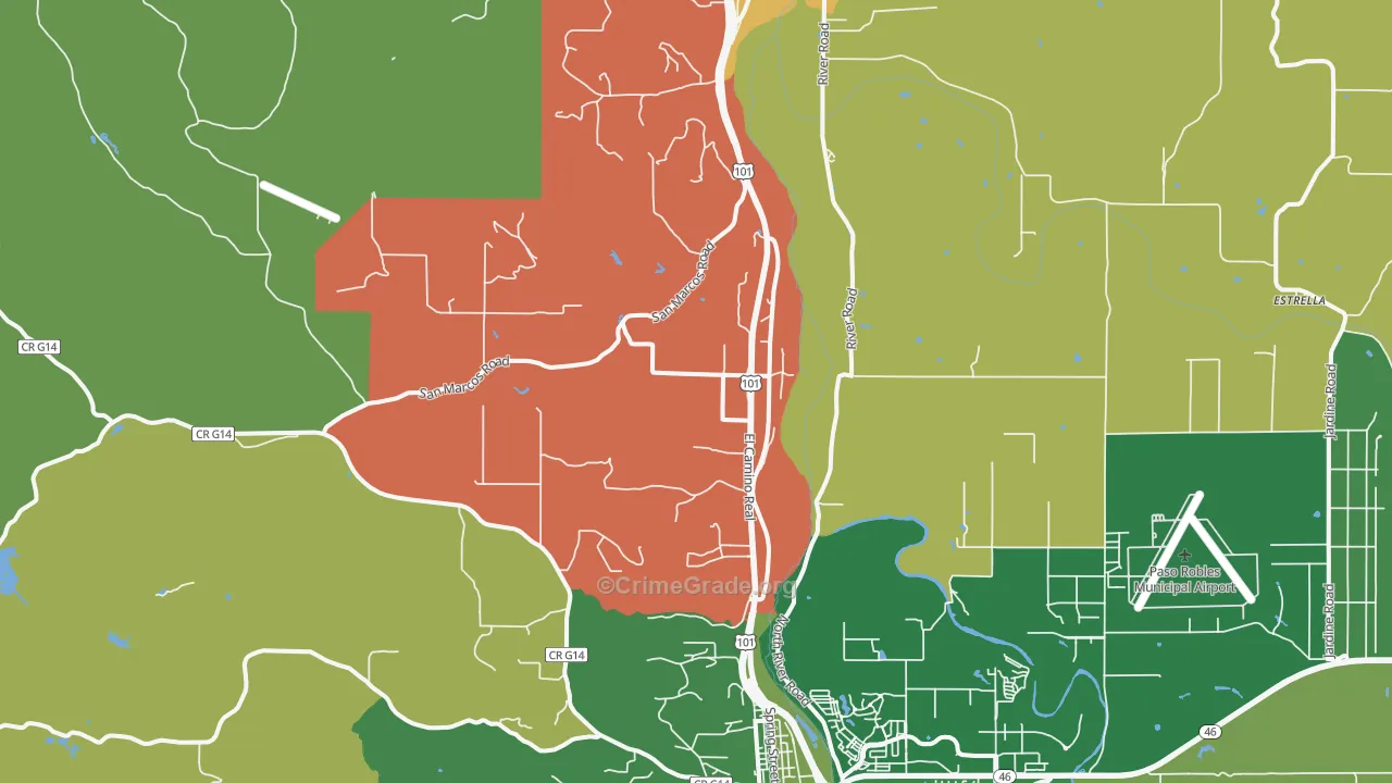 Wellsona, CA Map of Burglary Rates