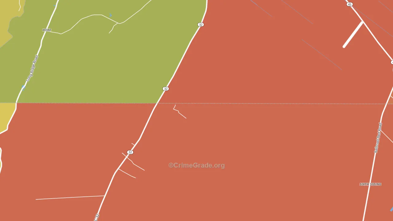 Wenona, NC Map of Burglary Rates