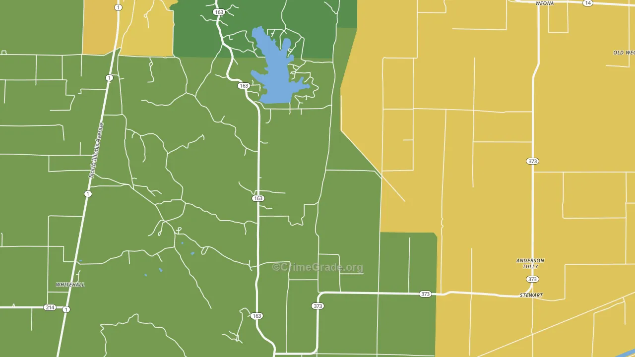 Weona Junction, AR Map of Burglary Rates