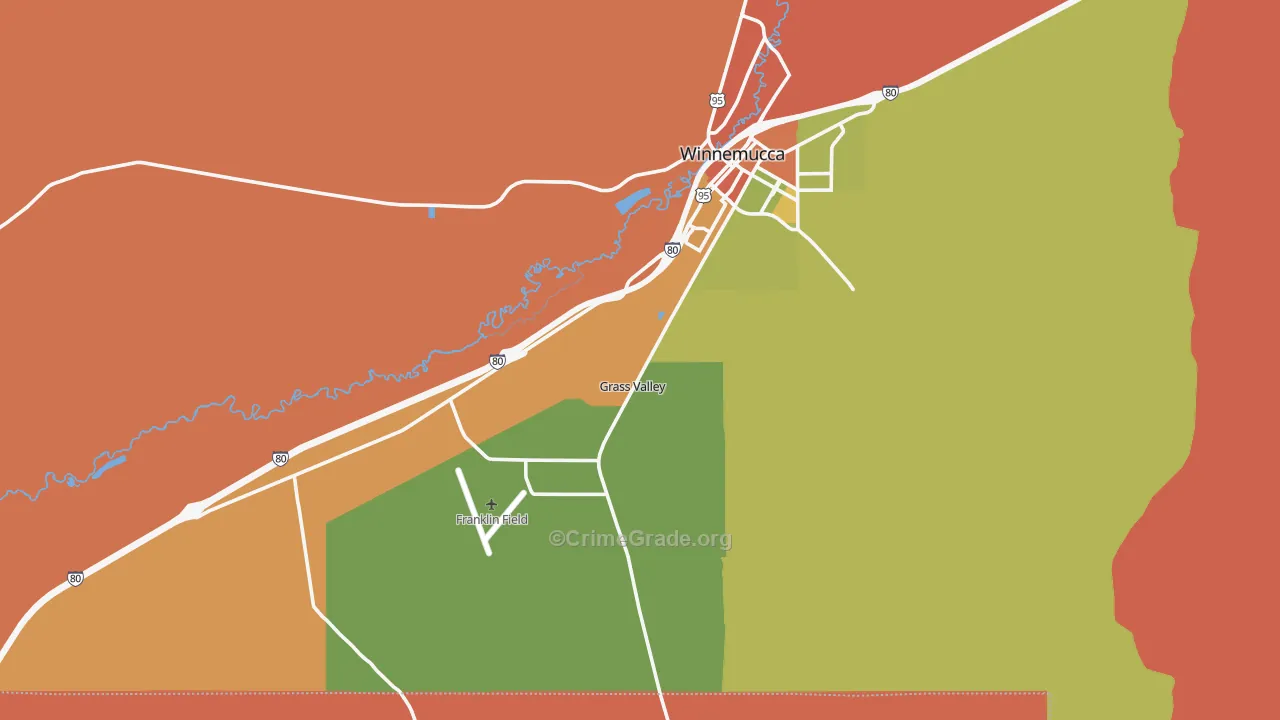 Weso, NV Map of Burglary Rates