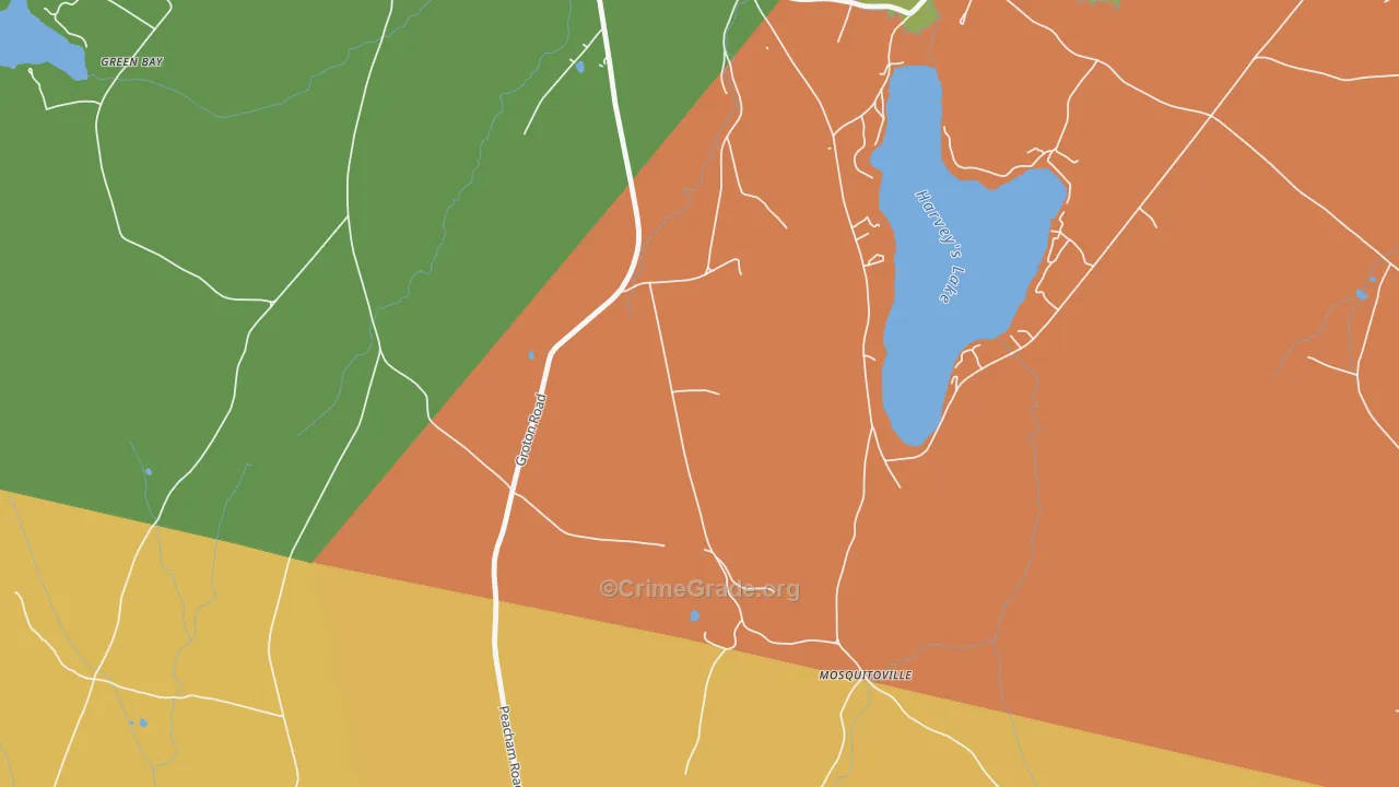 West Barnet, VT Map of Burglary Rates