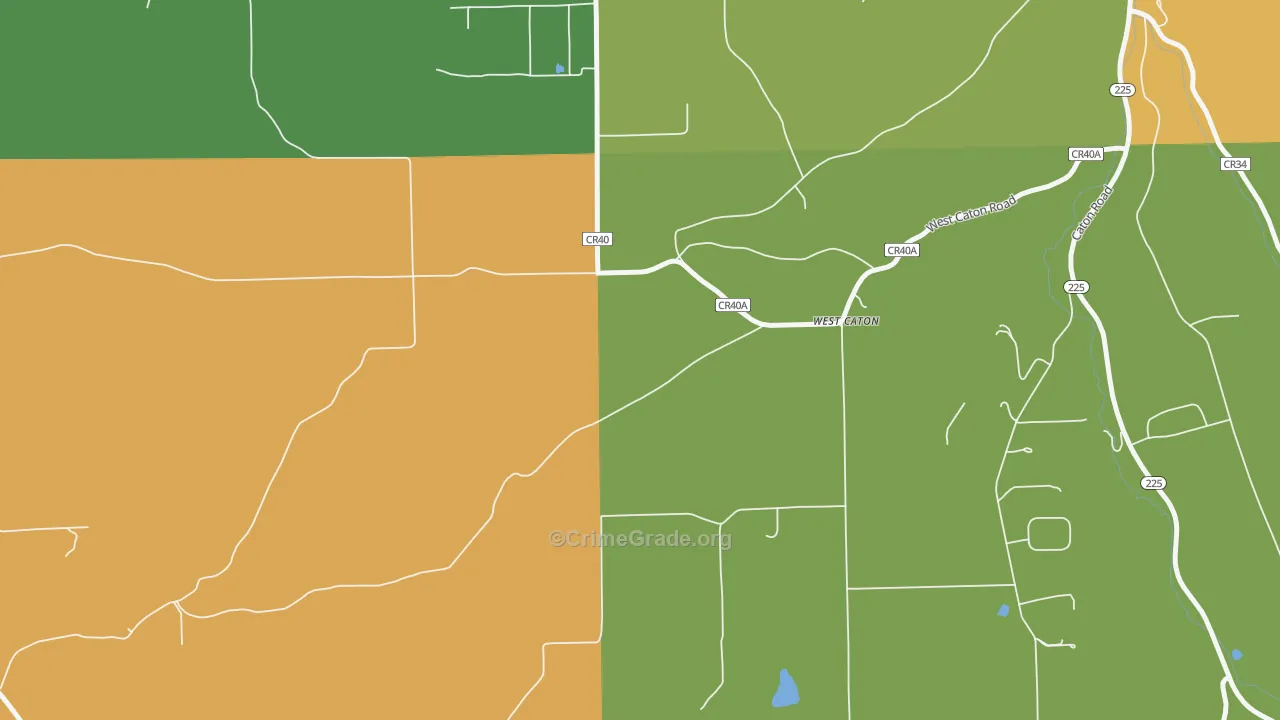West Caton, NY Map of Burglary Rates