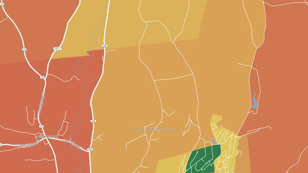 West End, NY Map of Burglary Rates