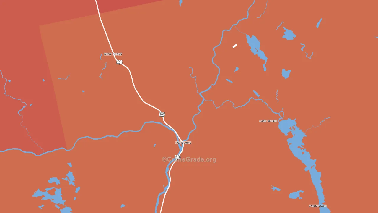 West Forks, ME Map of Burglary Rates