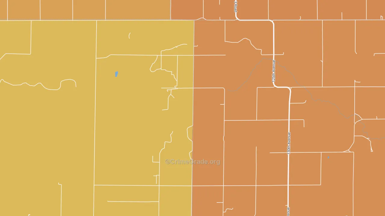 West Hamilton, KS Map of Burglary Rates