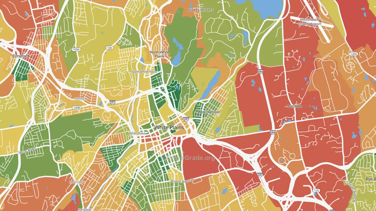 West Harrison, NY Map of Burglary Rates