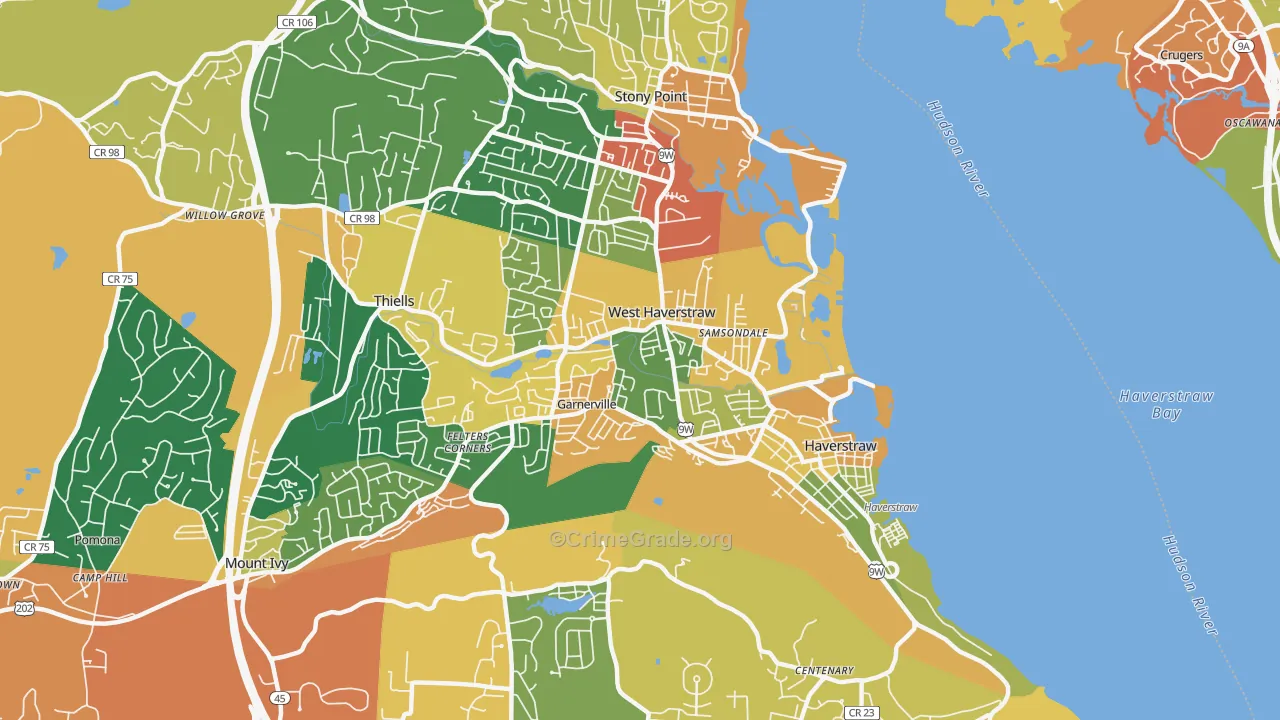 West Haverstraw, NY Map of Burglary Rates