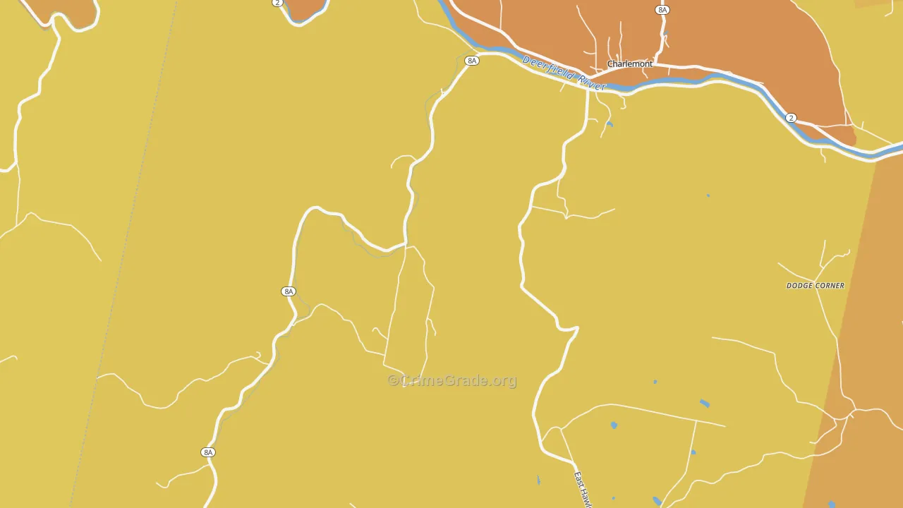 West Hawley, MA Map of Burglary Rates
