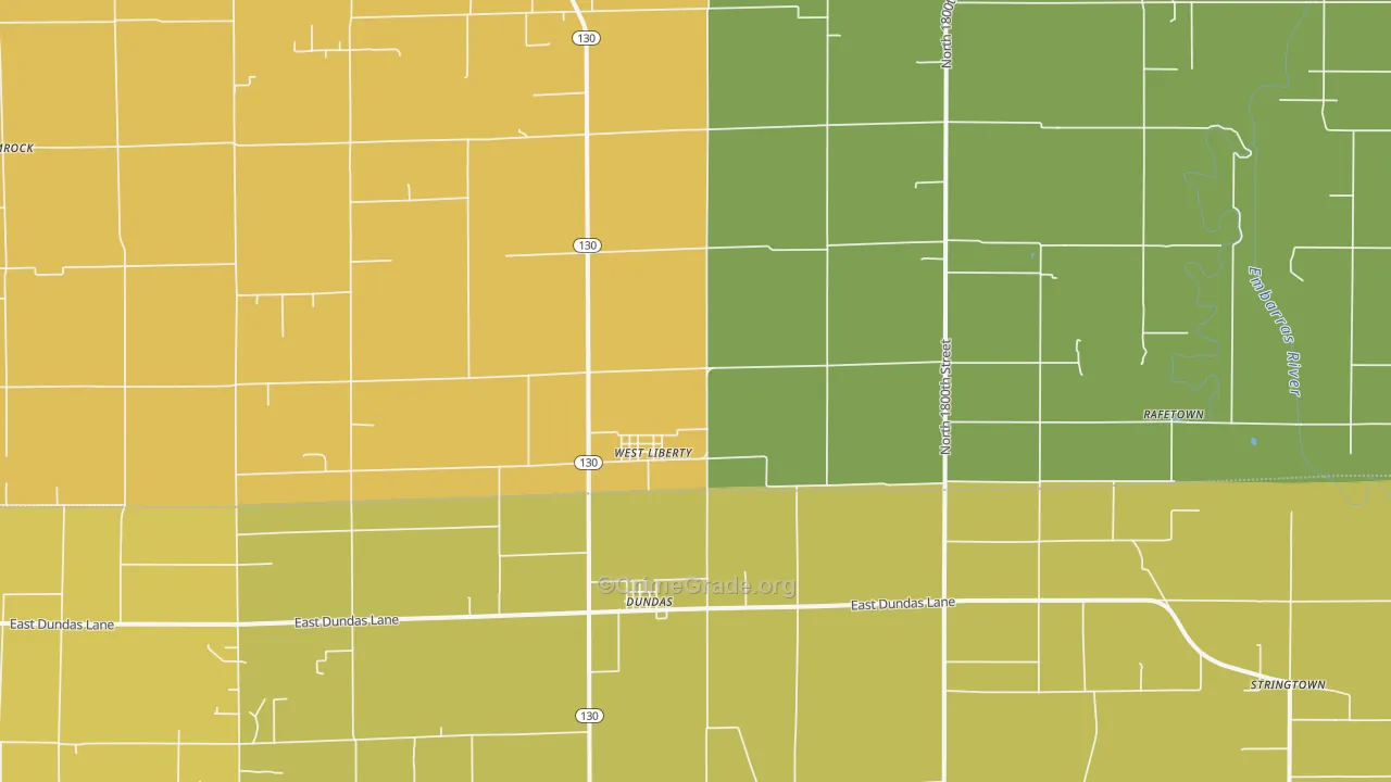West Liberty, IL Map of Burglary Rates