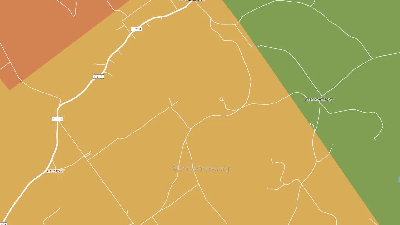 West Meredith, NY Map of Burglary Rates