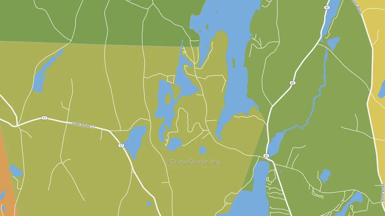 West Mount Vernon, ME Map of Burglary Rates
