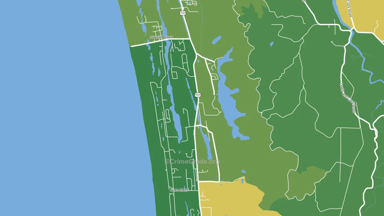West, OR Map of Burglary Rates
