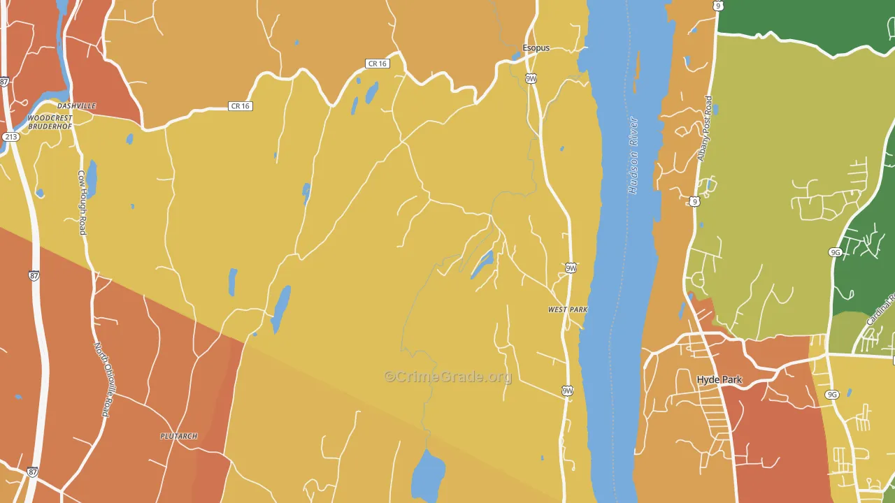 West Park, NY Map of Burglary Rates