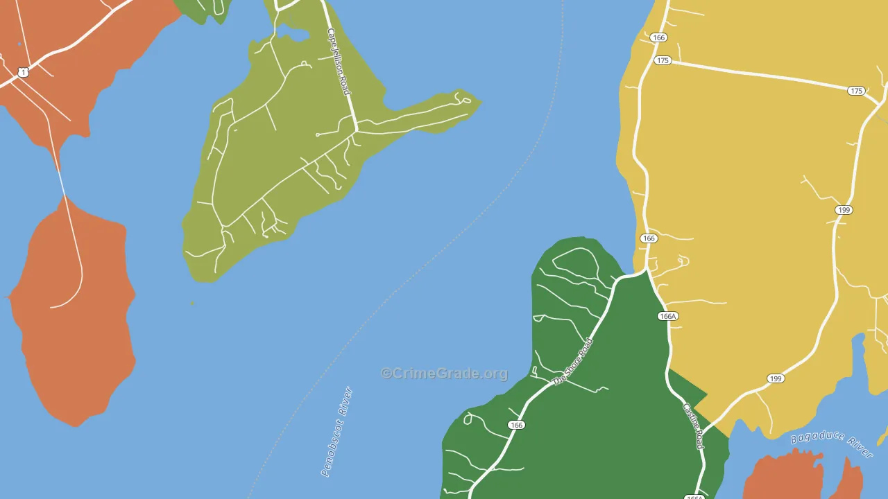 West Penobscot, ME Map of Burglary Rates
