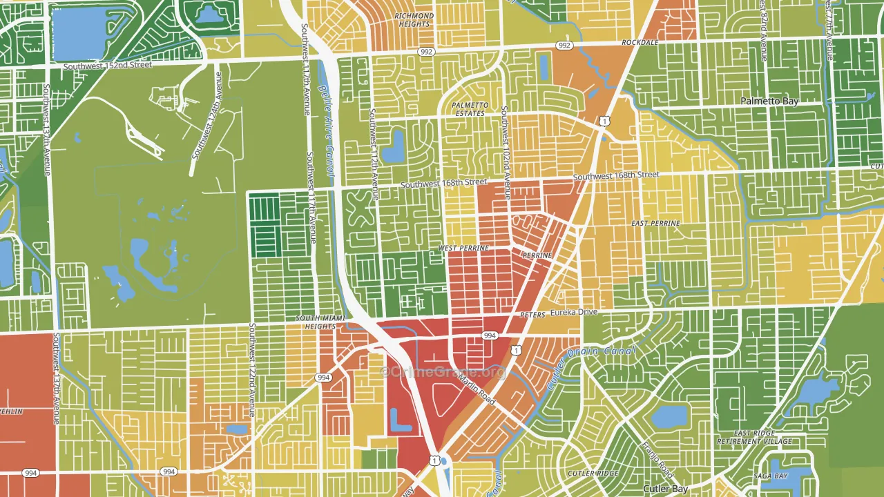 West Perrine, FL Map of Burglary Rates