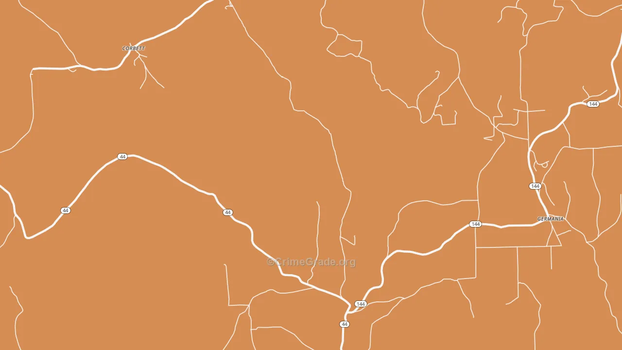 West Pike, PA Map of Burglary Rates