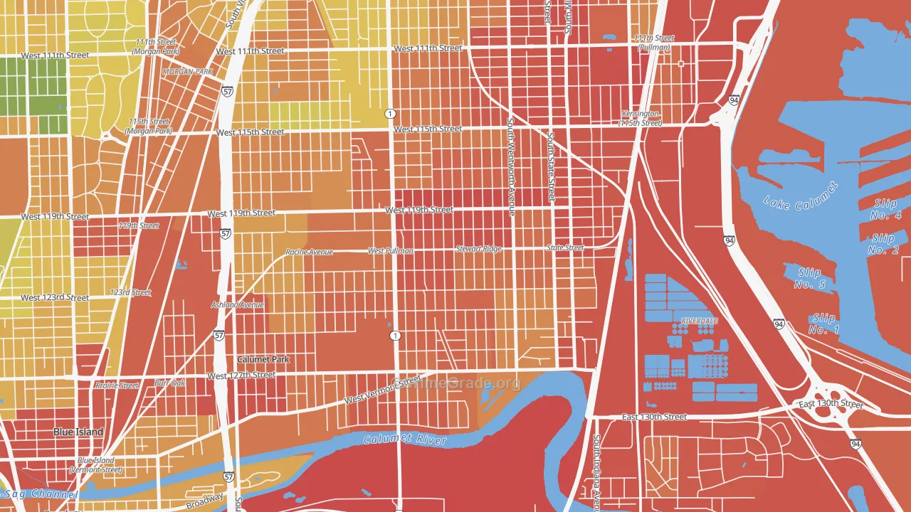 West Pullman, Chicago, IL Map of Burglary Rates