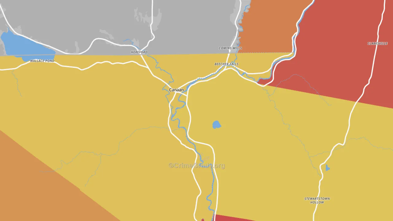 West Stewartstown, NH Map of Burglary Rates