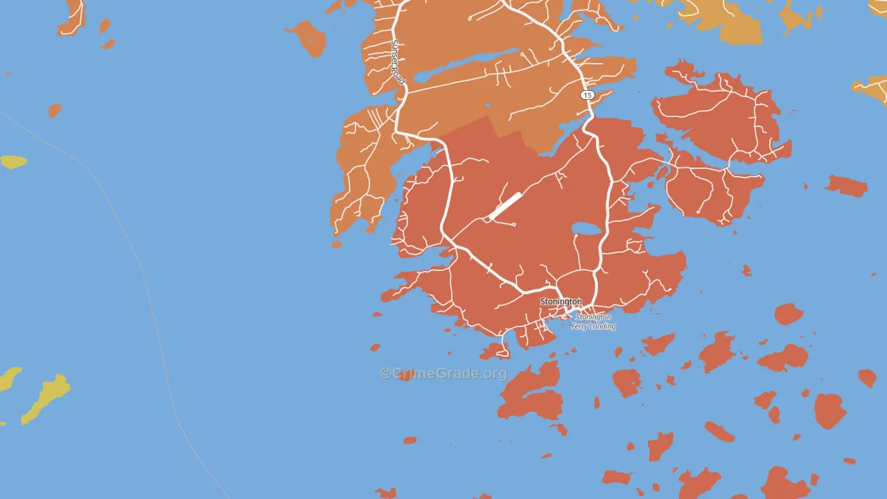 West Stonington, ME Map of Burglary Rates