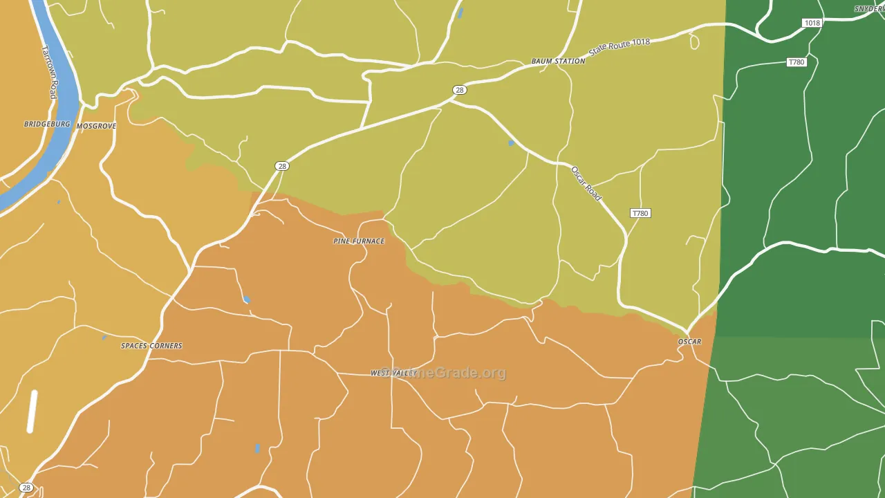 West Valley, PA Map of Burglary Rates