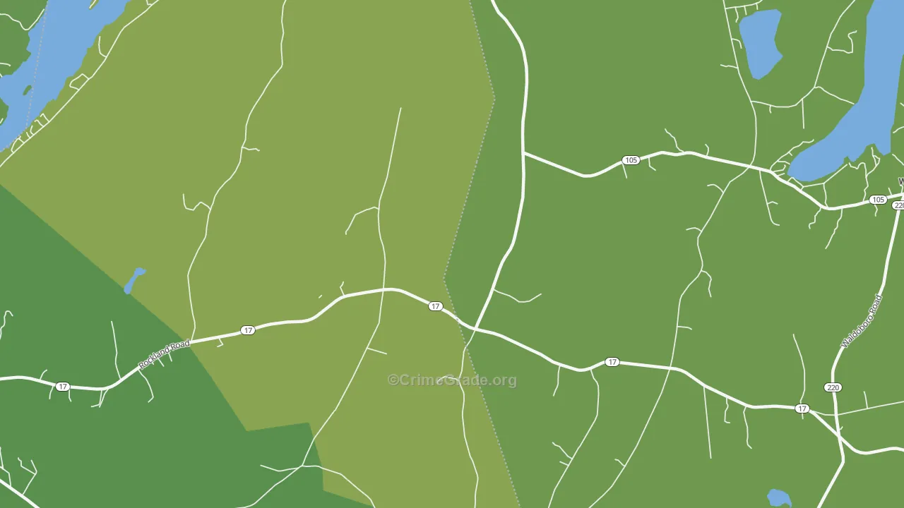 West Washington, ME Map of Burglary Rates