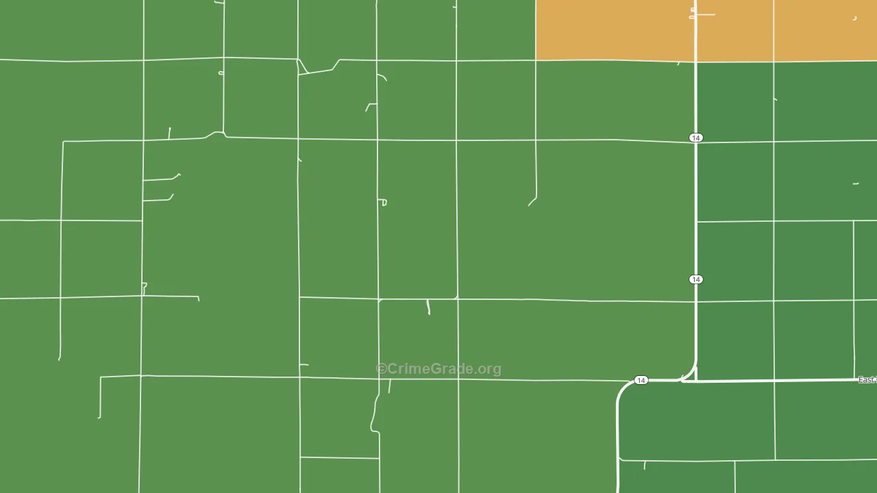 Westfall, KS Map of Burglary Rates