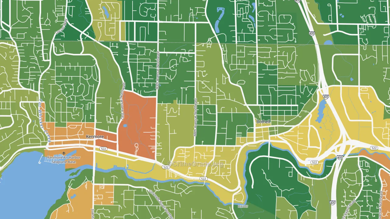 Westhill, Bothell, WA Map of Burglary Rates