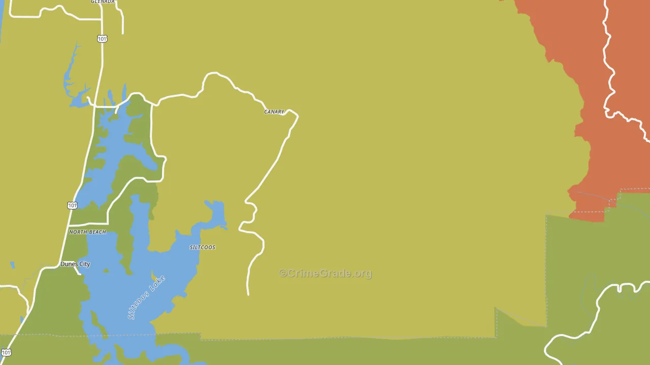 Westlake, OR Map of Burglary Rates