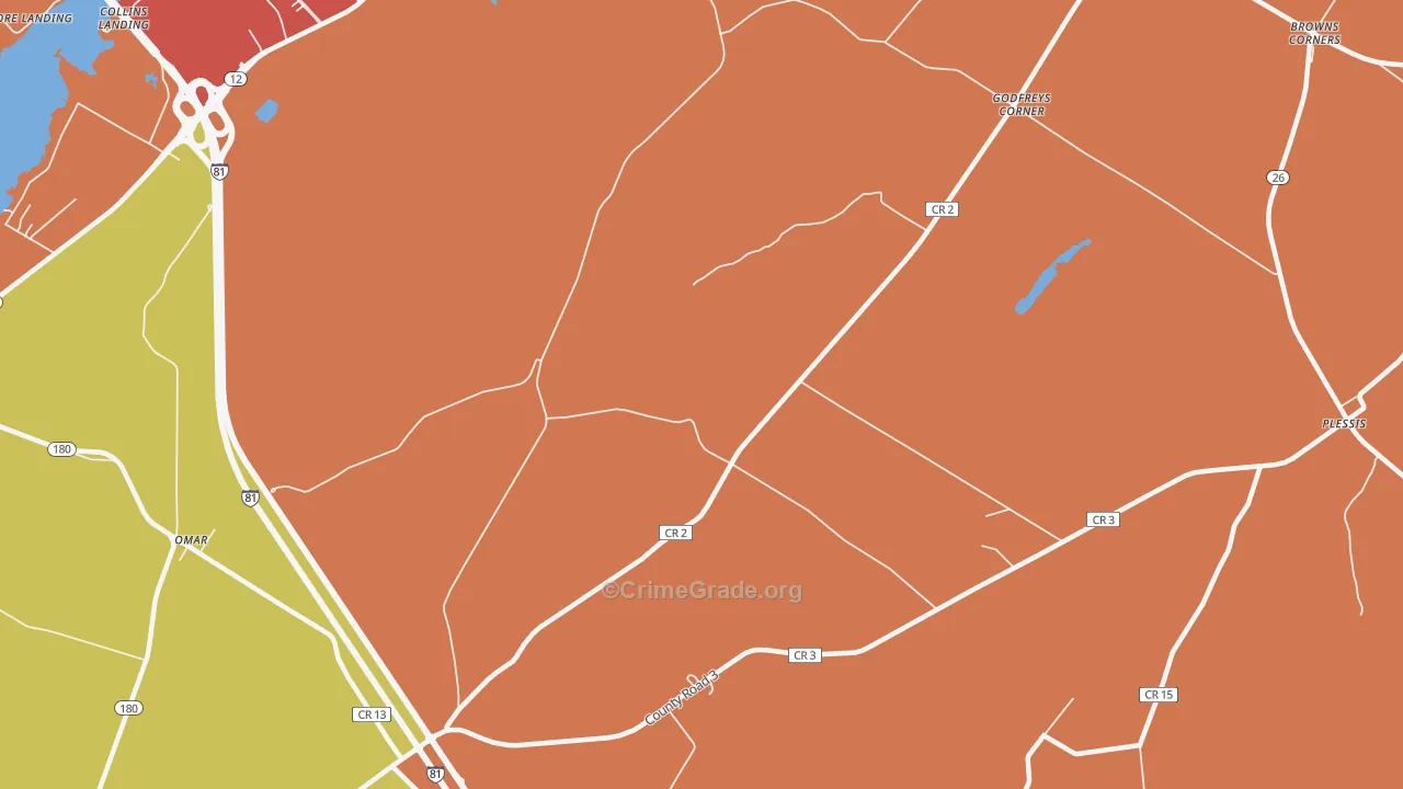 Westminster Park, NY Map of Burglary Rates