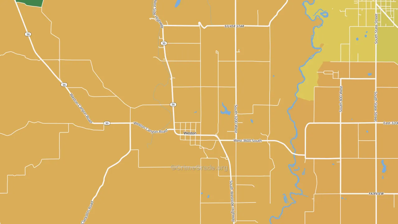 Weston, ID Map of Burglary Rates