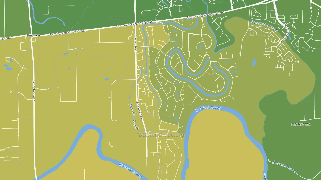 Weston Lakes, TX Map of Burglary Rates