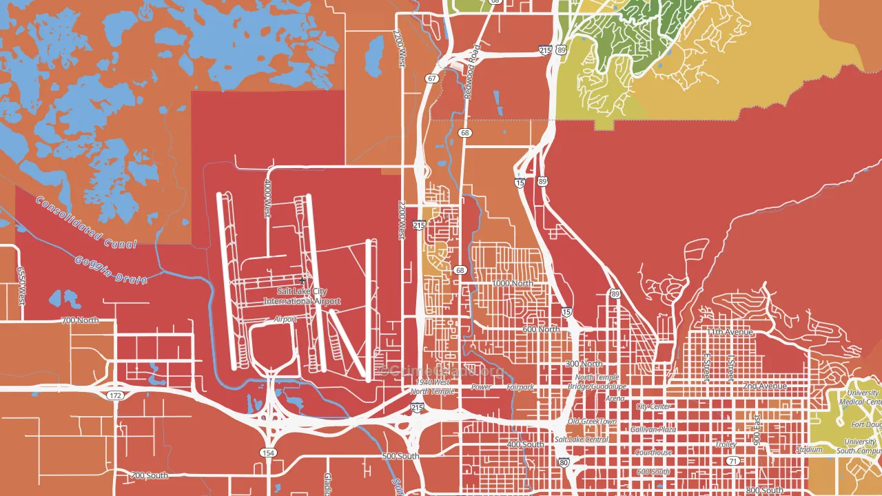 Westpointe, Salt Lake City, UT Map of Burglary Rates