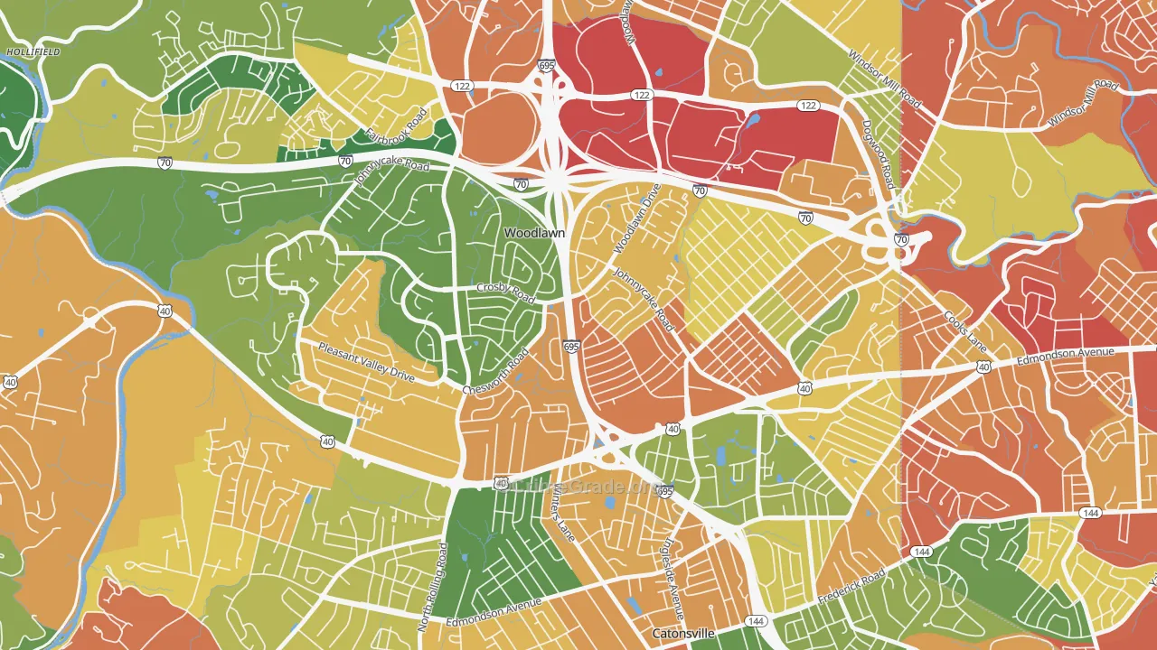 Westview Park, Woodlawn, MD Map of Burglary Rates