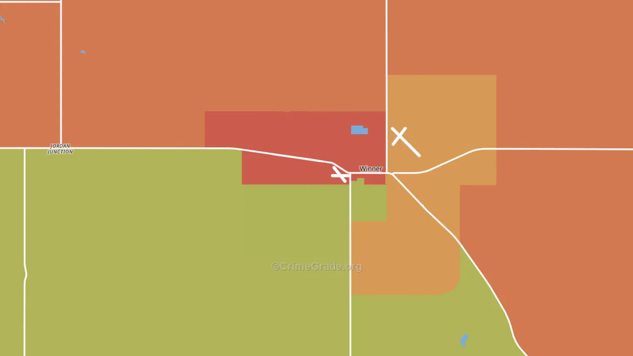 Wewela, SD Map of Burglary Rates