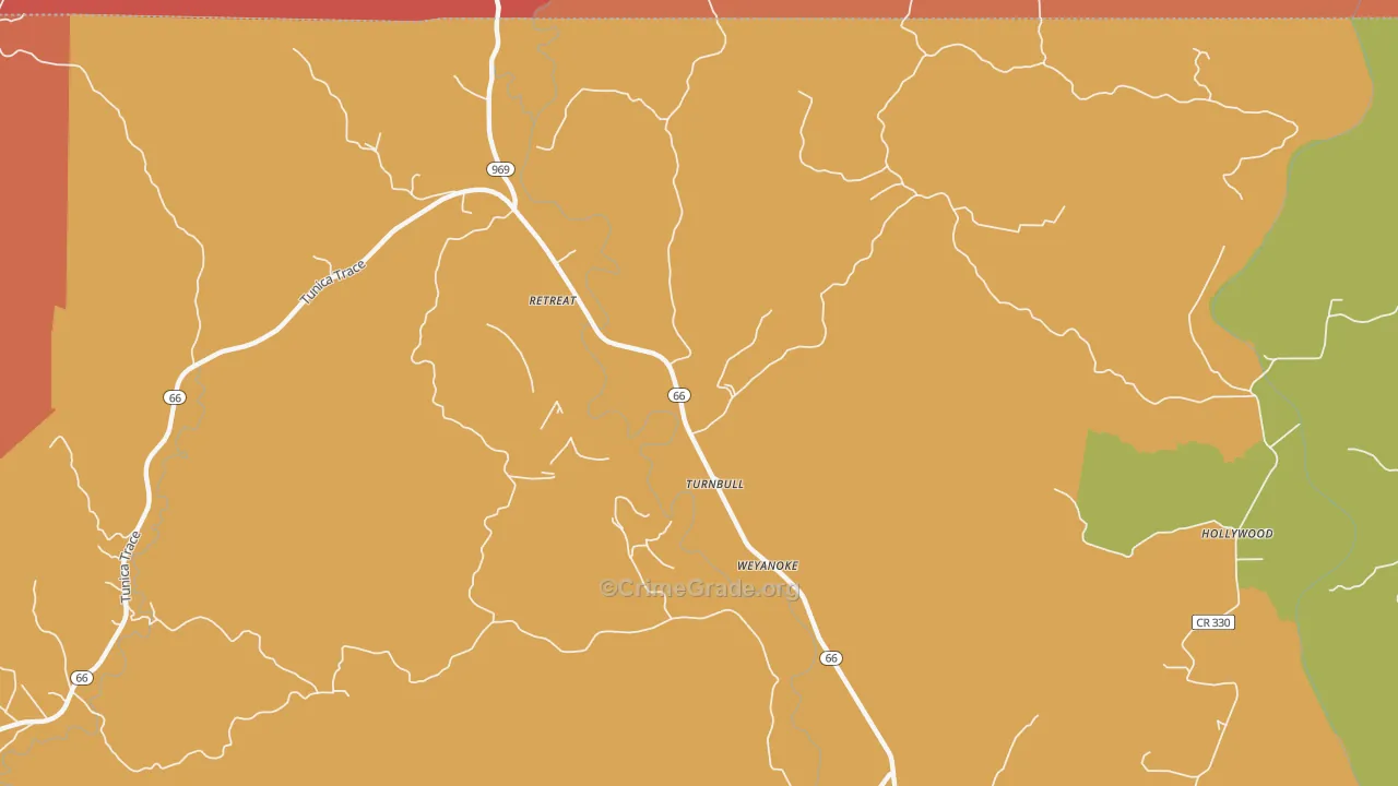 Weyanoke, LA Map of Burglary Rates
