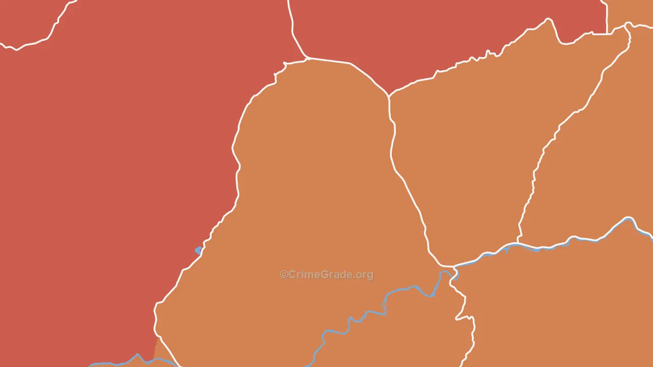Wheeler County, OR Map of Burglary Rates