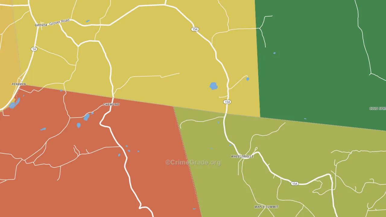 Wheelerville, PA Map of Burglary Rates