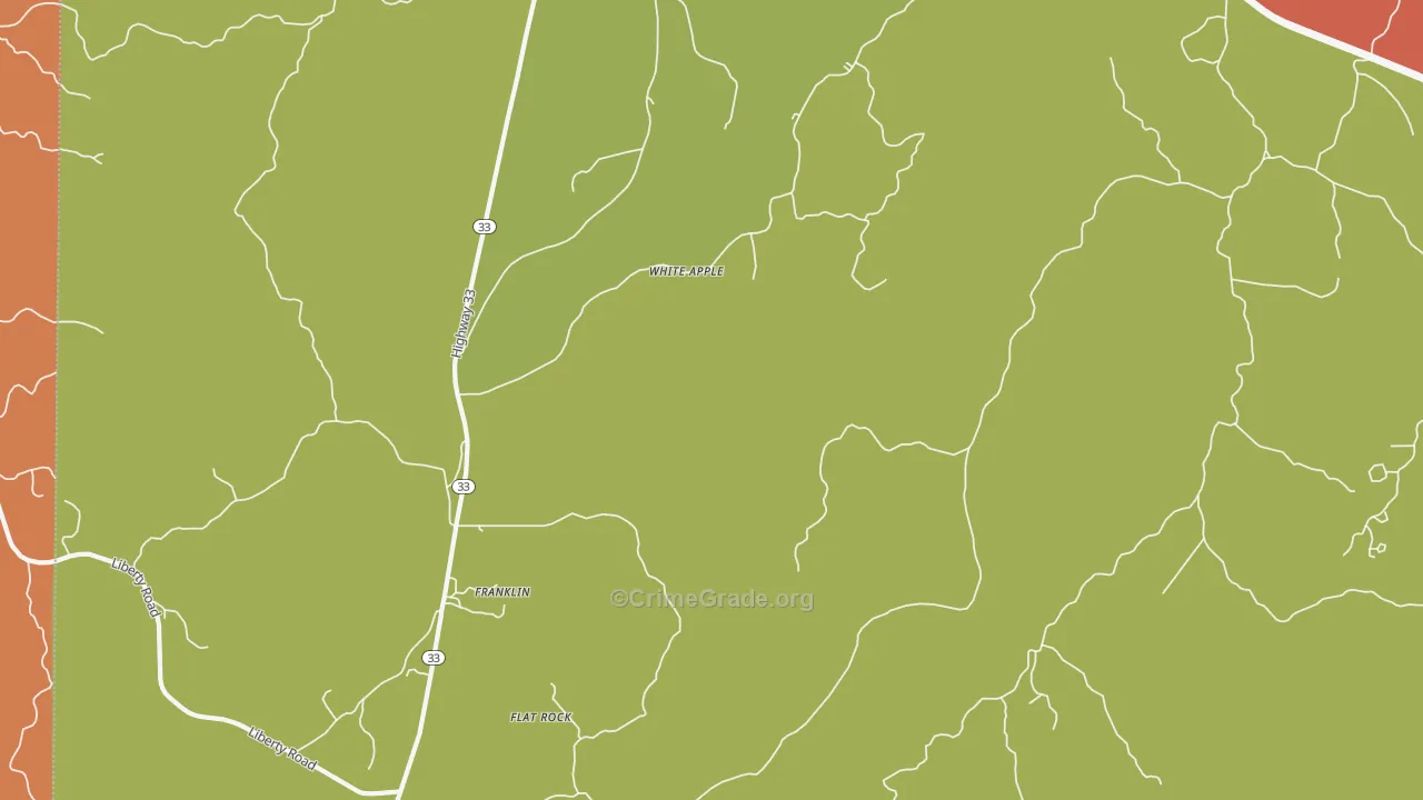 White Apple, MS Map of Burglary Rates