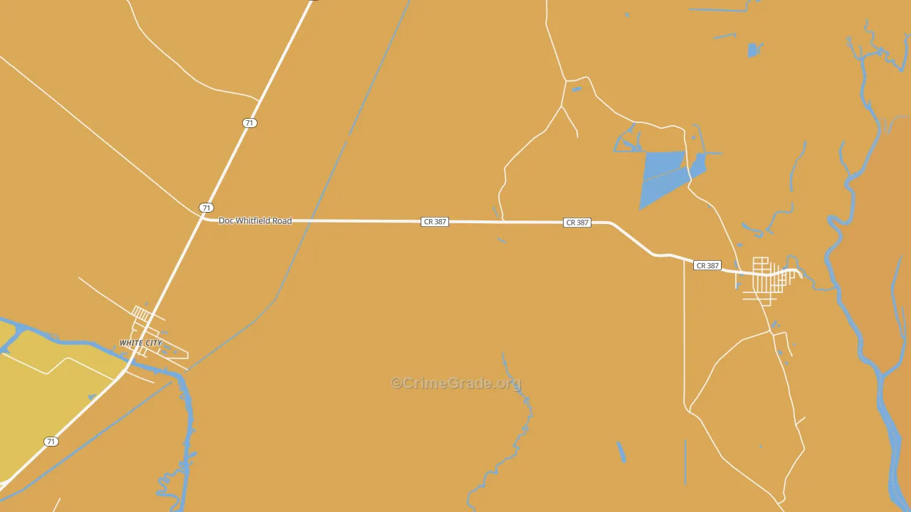 White City, FL Map of Burglary Rates