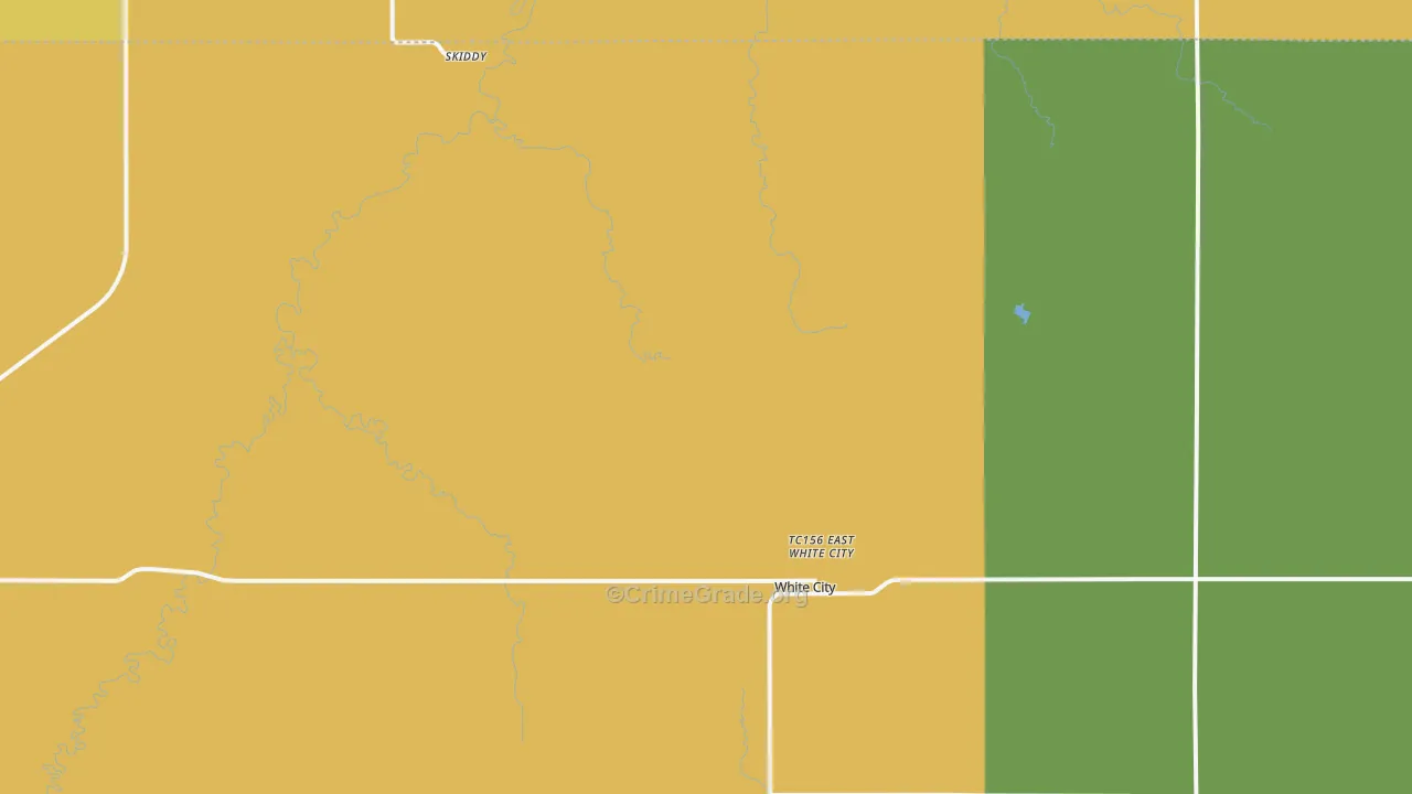 White City, KS Map of Burglary Rates