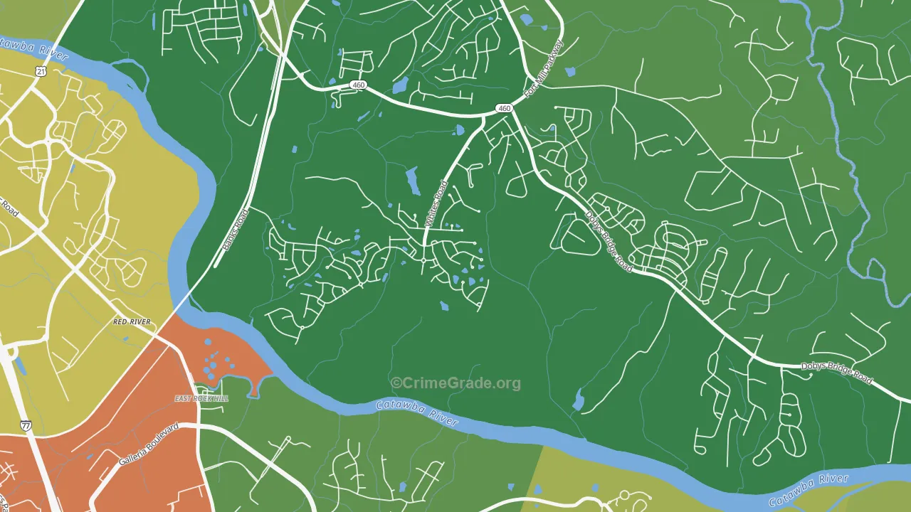 White Grove, Fort Mill, SC Map of Burglary Rates