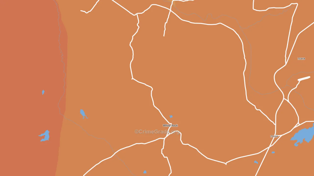 White Rock, NM Map of Burglary Rates