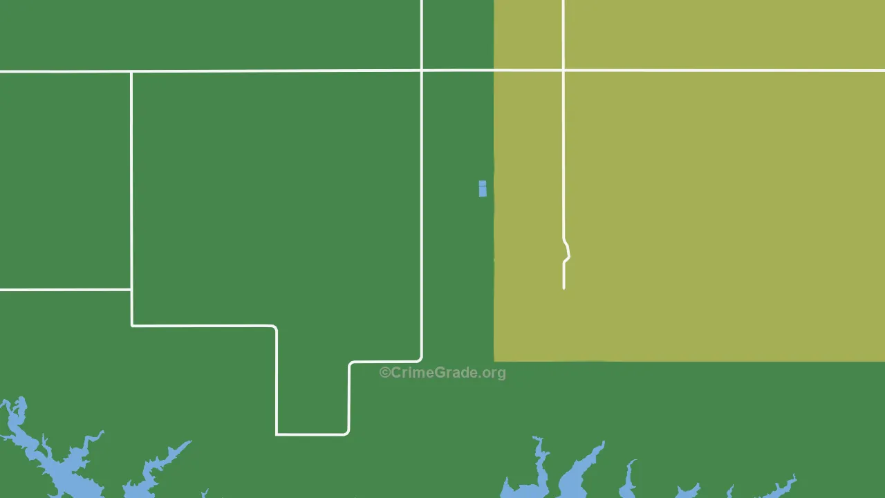 White Shield, ND Map of Burglary Rates