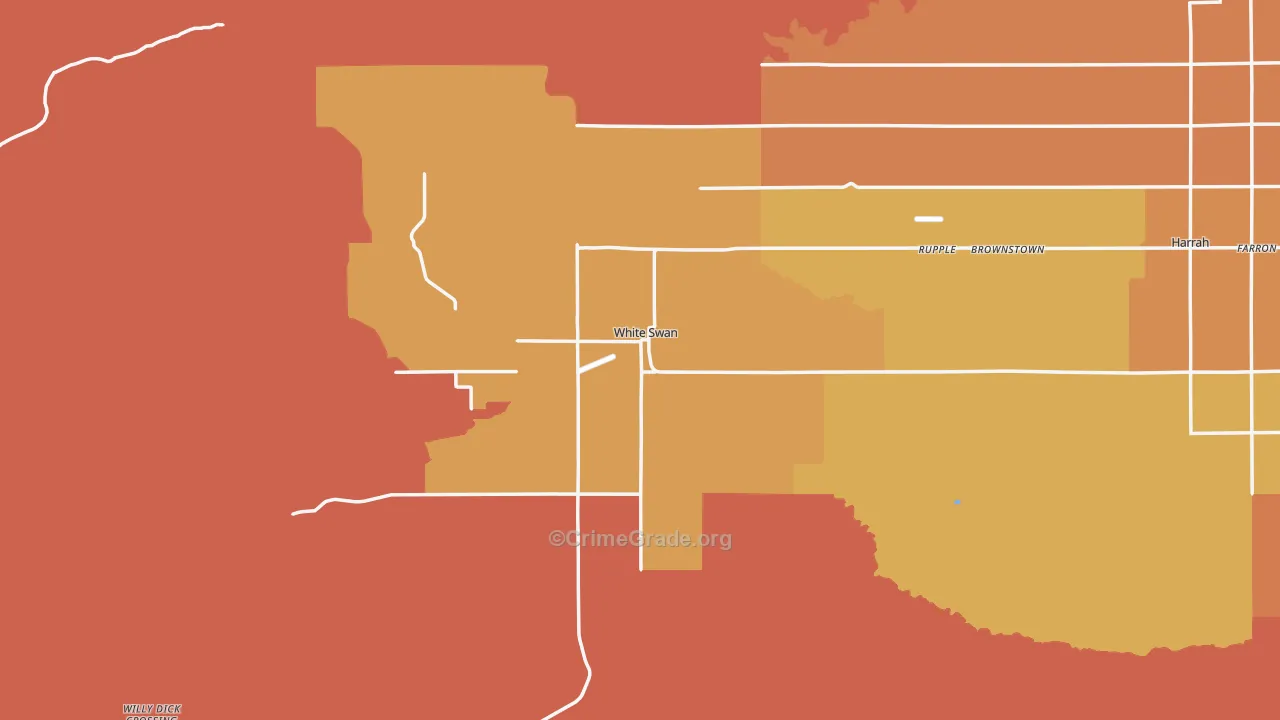 White Swan, WA Map of Burglary Rates