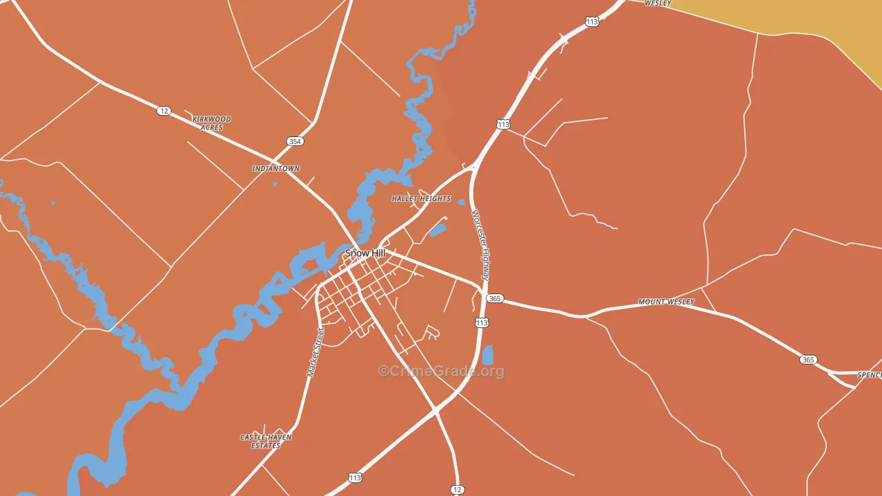 Whiteburg, MD Map of Burglary Rates