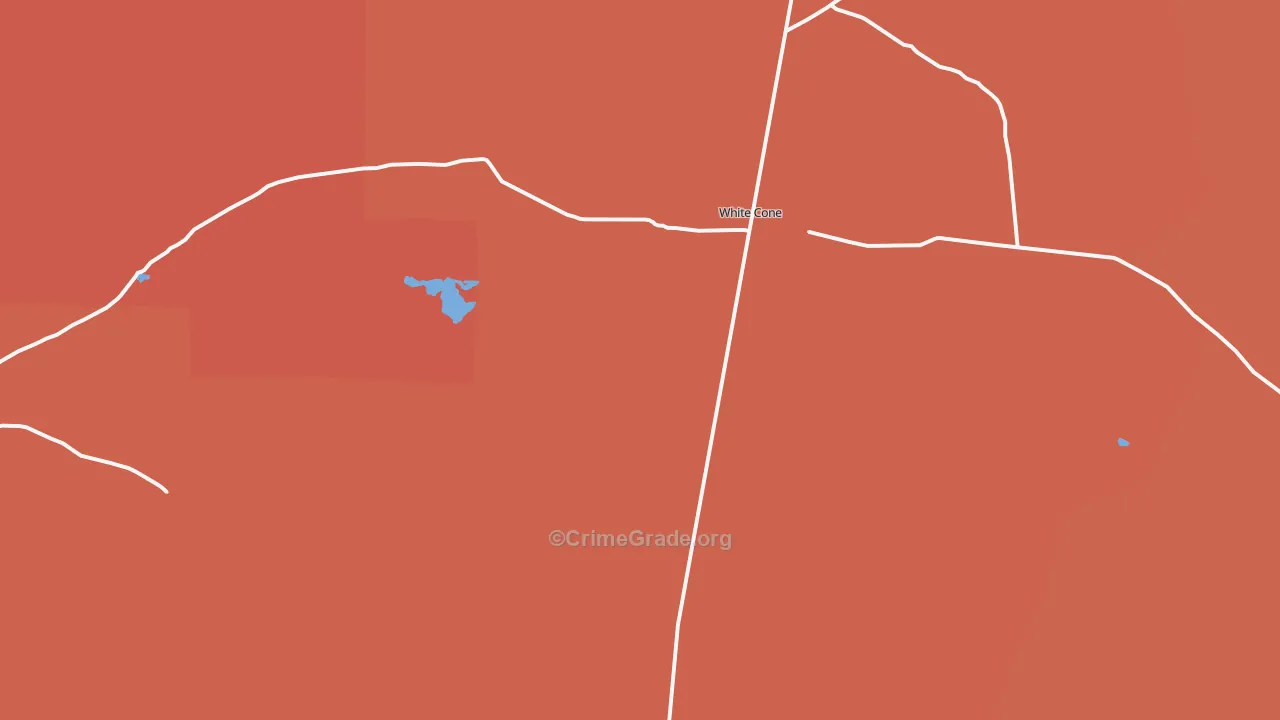 Whitecone, AZ Map of Burglary Rates