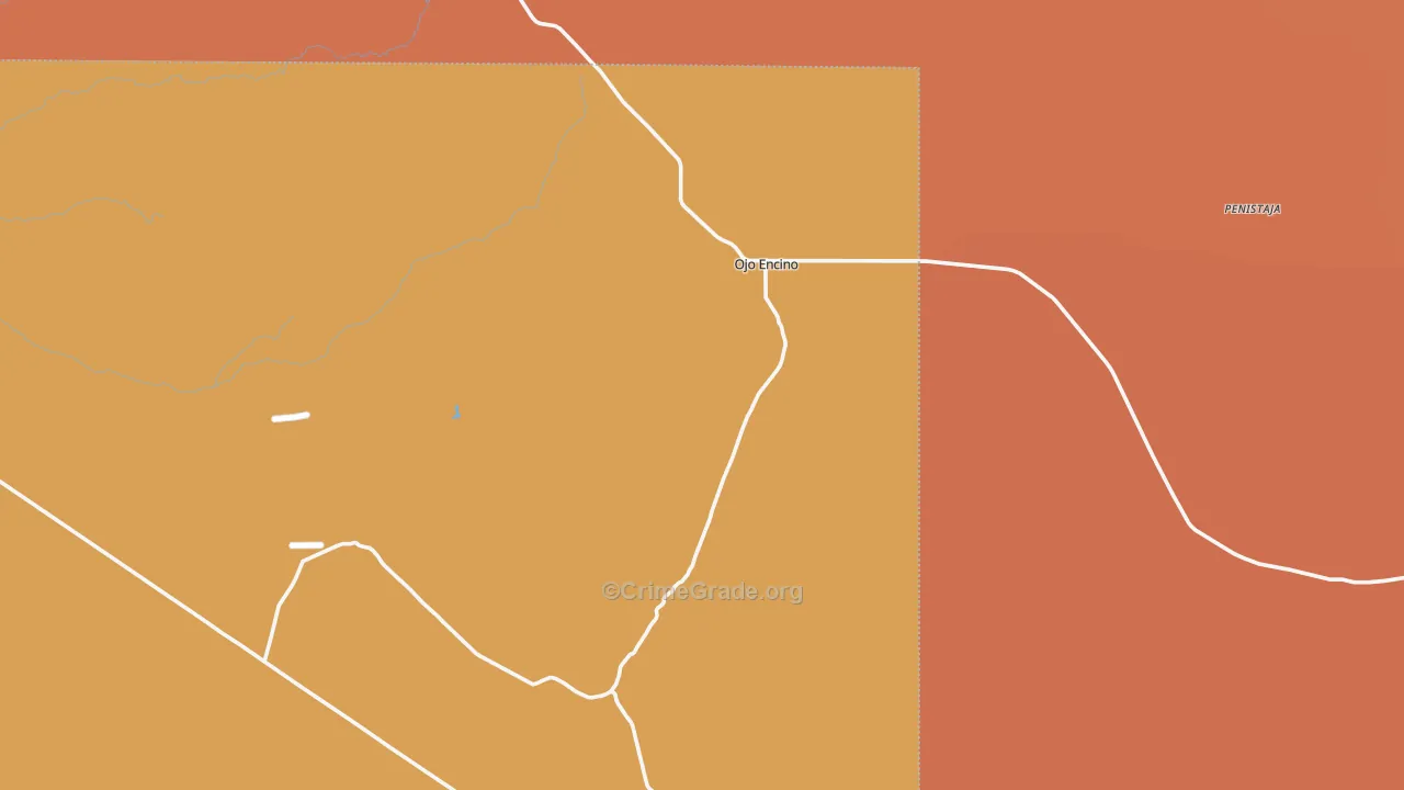 Whitehorse, NM Map of Burglary Rates
