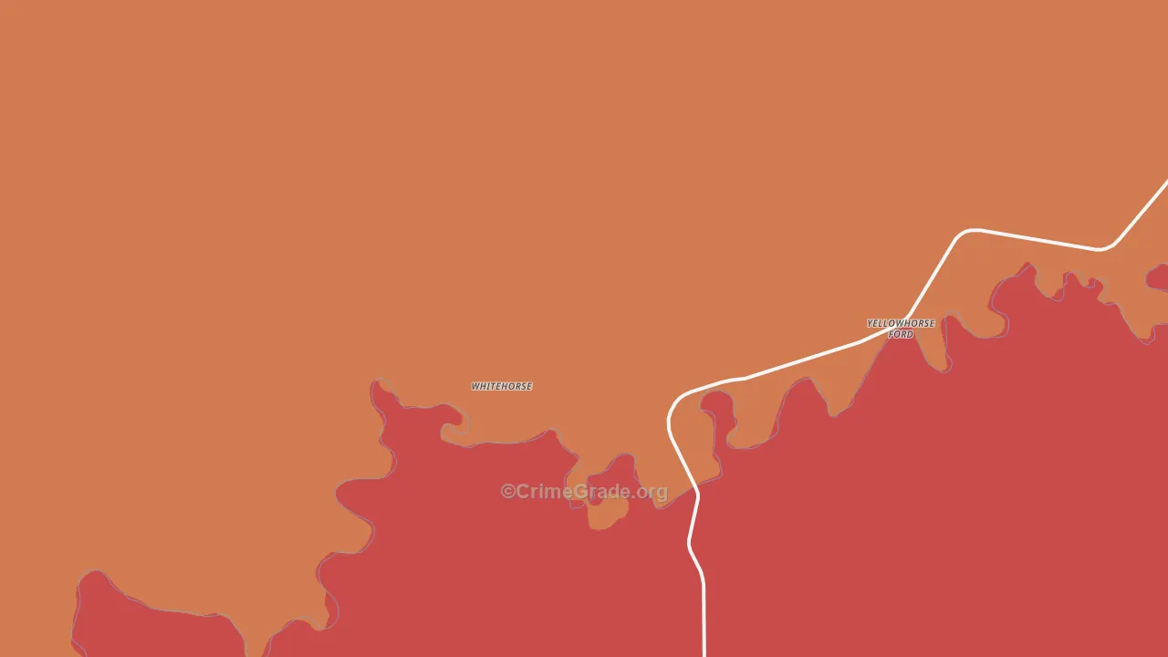 Whitehorse, SD Map of Burglary Rates