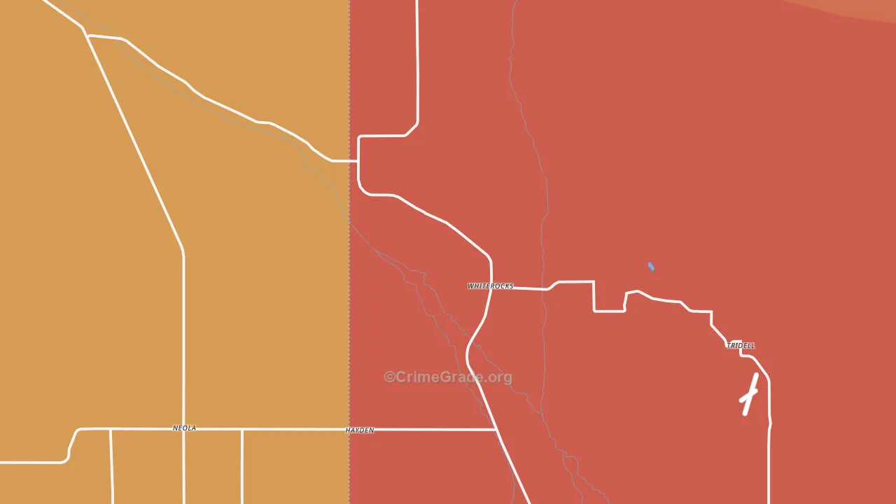 Whiterocks, UT Map of Burglary Rates